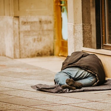 Person sleeping rough