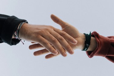Hands touching