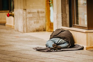 Person sleeping rough