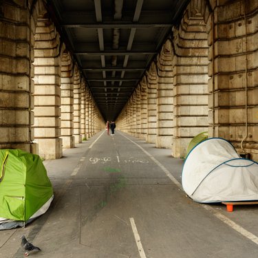 Tents in street